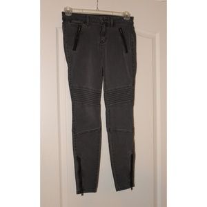 Moto-Inspired Gray Jeans